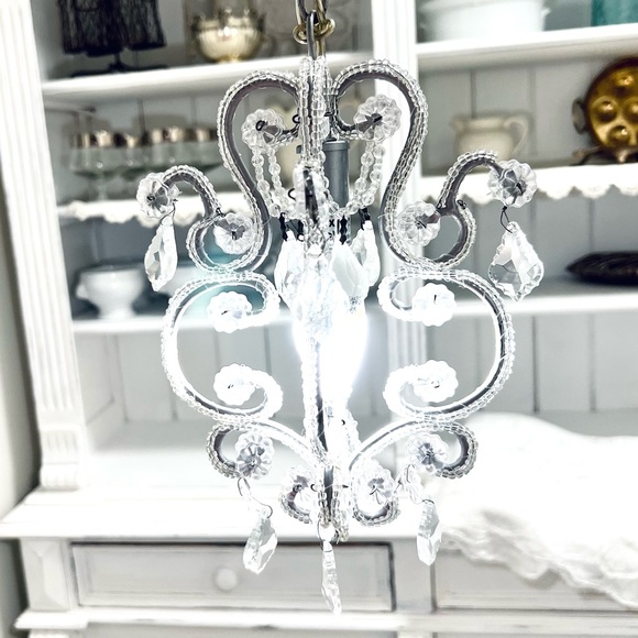 Hanging Chandelier Jewel Beaded Ceiling Pendant Light Shade - Picture 10 of 16